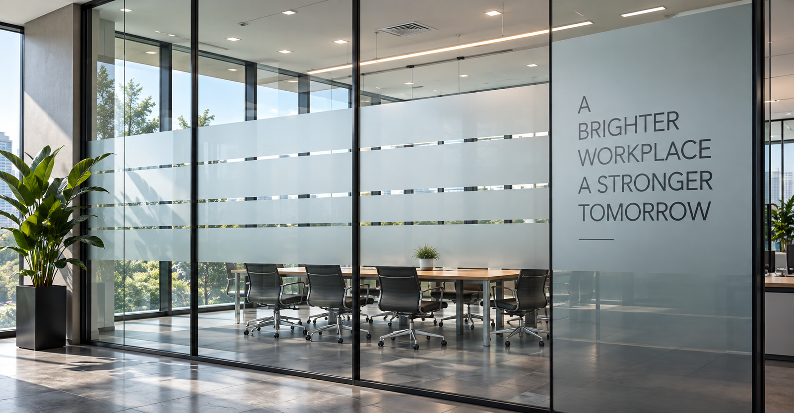 Privacy, branding and decorative film